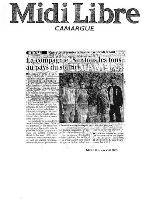Le Pays du sourire aux Estivales de Beaulieu