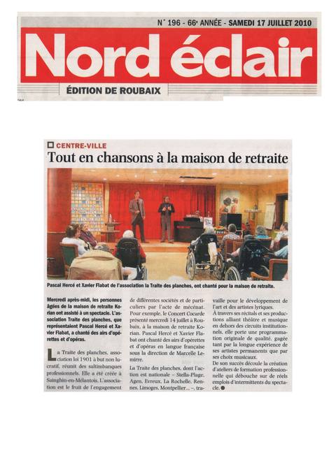 Concert Cocarde à la maison de retraite Korian de Roubaix