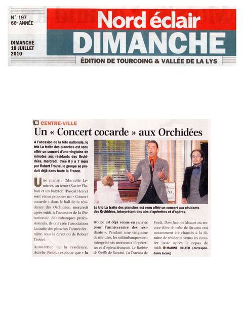Concert Cocarde à la résidence des Orchidées de Tourcoing