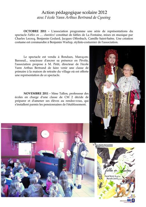 Fables en chantées avec l'école de Cysoing