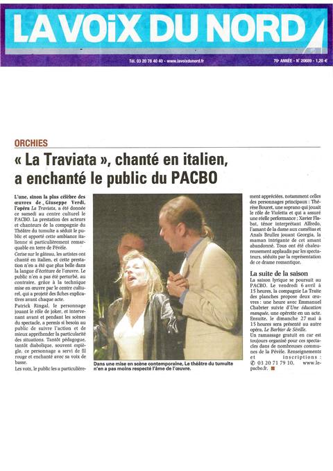 La Traviata chantée en italien au PACBO d'Orchies