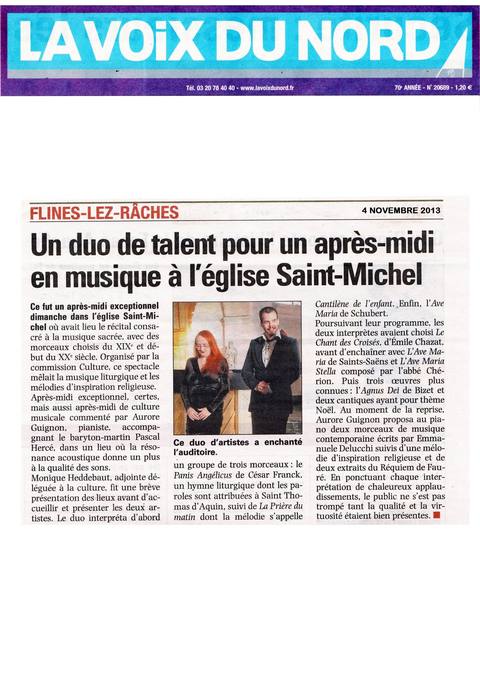 Récital de musique sacrée à l'église Saint-Michel