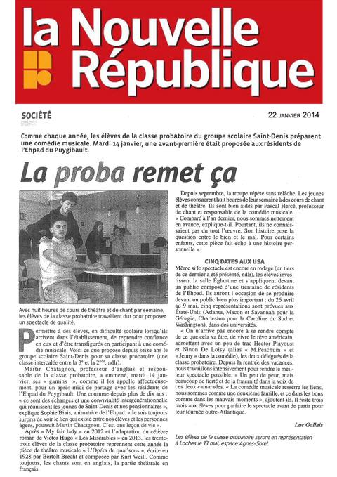 L'Opéra de quat'sous par la classe probatoire de Saint-Denis