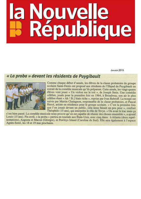 Un violon sur le toit à l'Ehpad du Puygibault