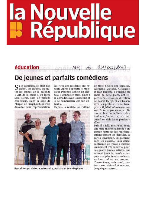 Le commissaire est bon enfant à l'Ehpad de Puygibault