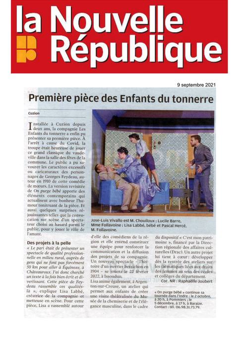 On purge Bébé par les Enfants du Tonnerre à Cuzion